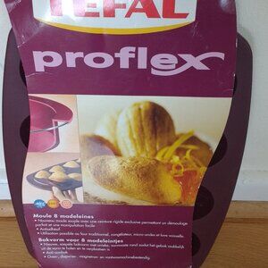 Tefal Proflex Madeleine Non Stick Pan Bake-ware 8 French Sponge Cookie Mold New